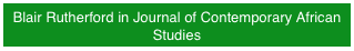 Blair Rutherford in Journal of Contemporary African Studies
